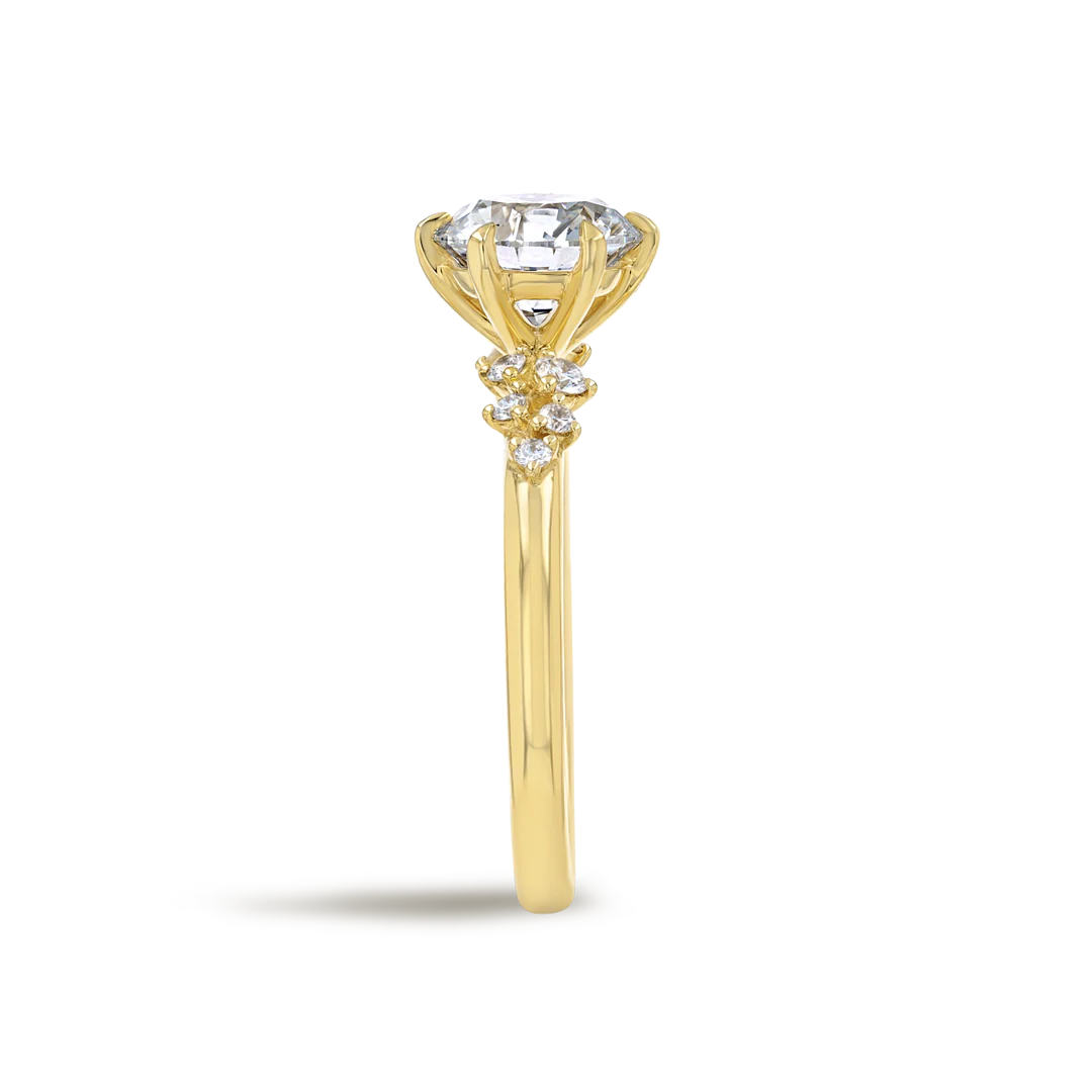 1.5 Carat Lab-Grown Round Diamond Band Yellow Gold Ring - Image 3