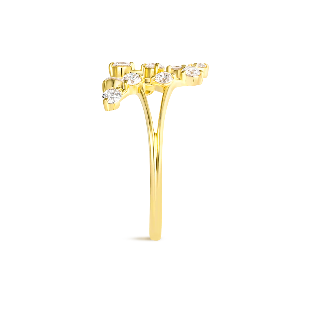 Aquarius Constellation Ring Yellow Gold - Image 4