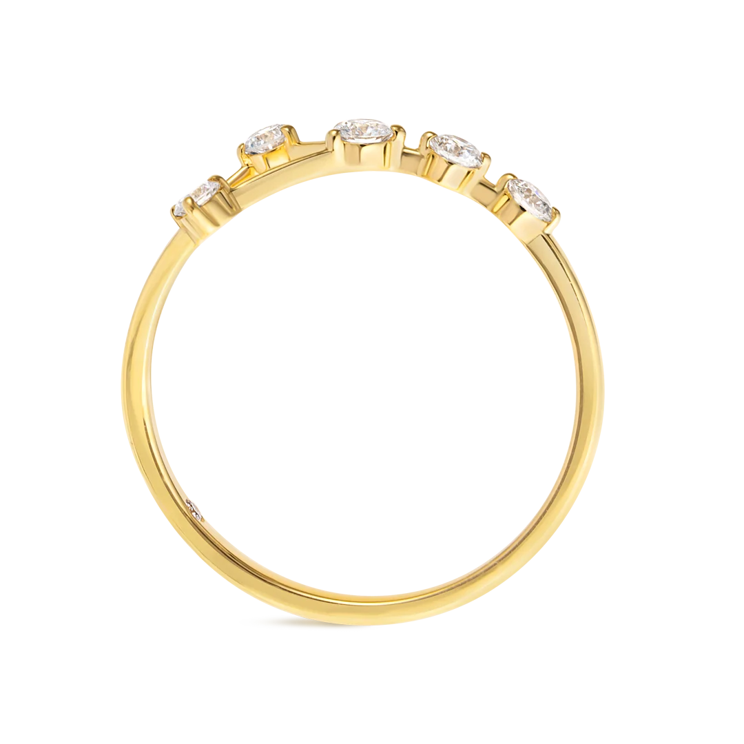 Cancer Constellation Ring Yellow Gold - Image 3