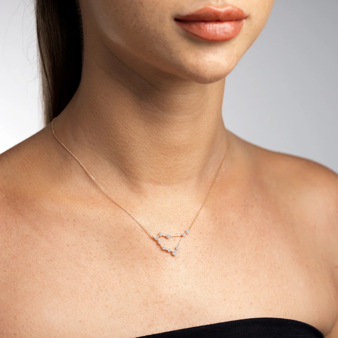 Capricorn Constellation Pendant Yellow Gold - Image 3