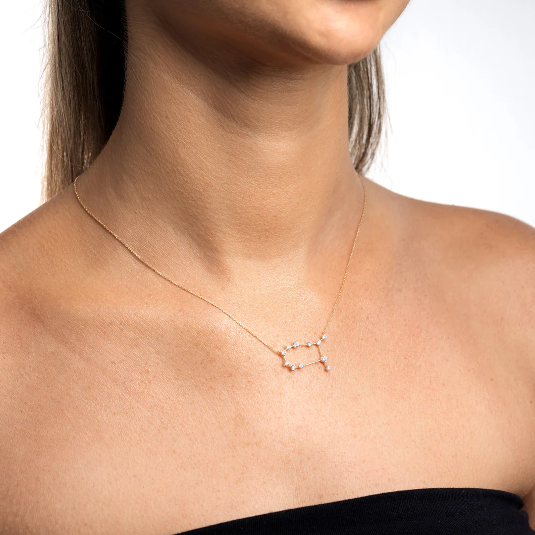 Gemini Constellation Pendant Yellow Gold - Image 3