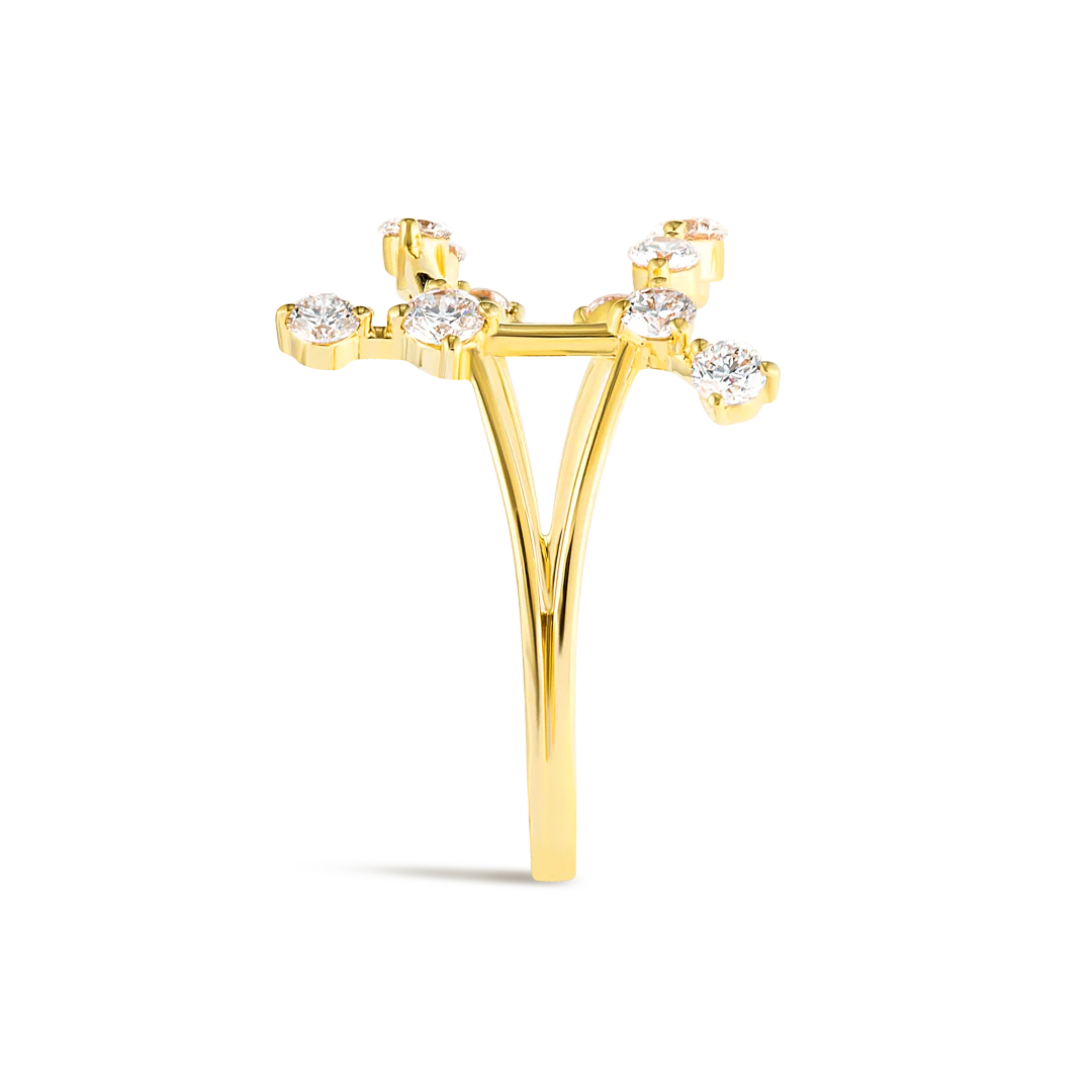 Gemini Constellation Ring Yellow Gold - Image 4