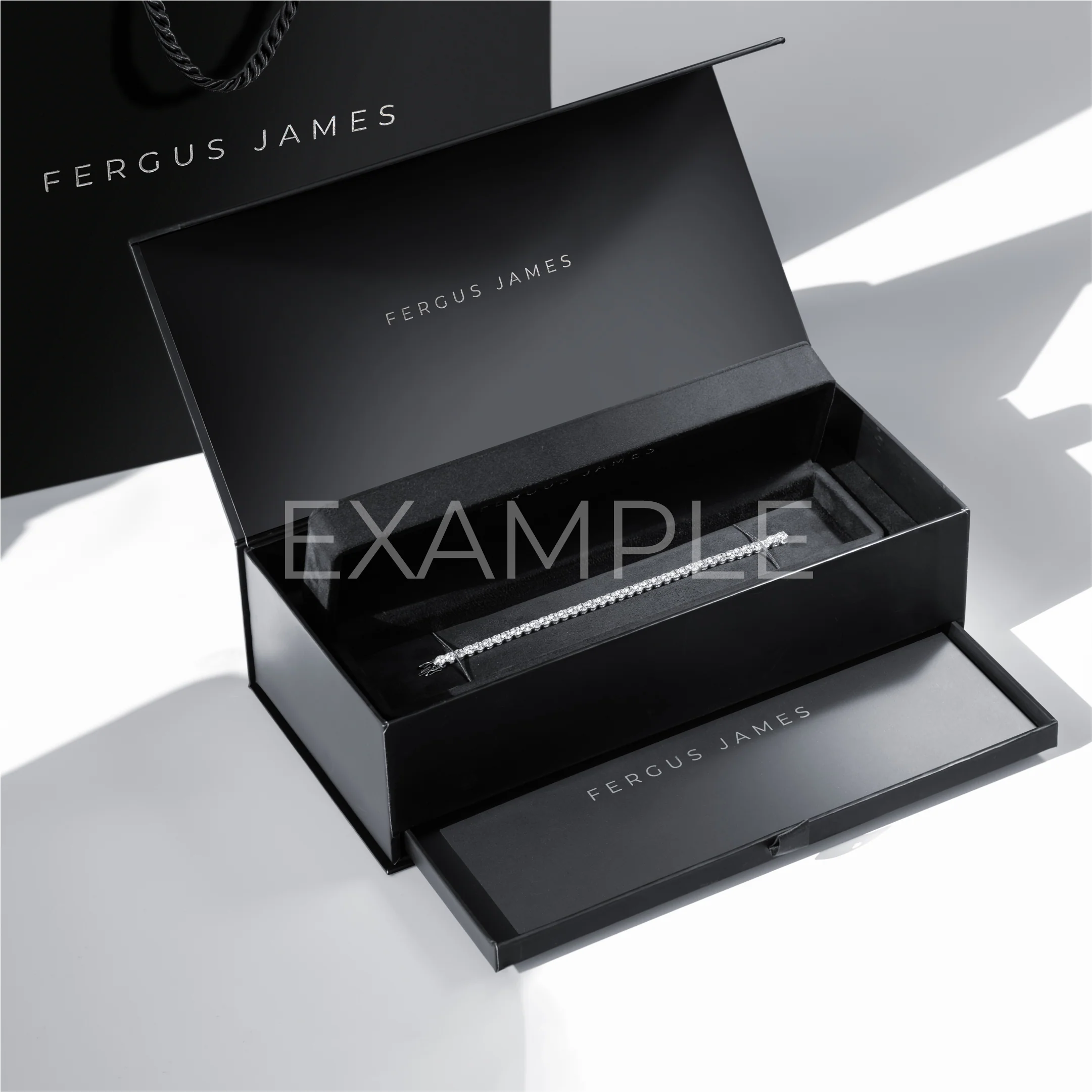 Letter Bracelet White Gold - F - Image 3