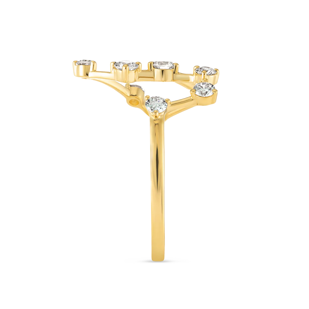 Leo constellation Ring Yellow Gold - Image 4