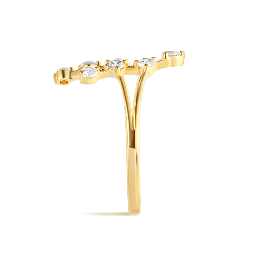 Libra Constellation Ring Yellow Gold - Image 4