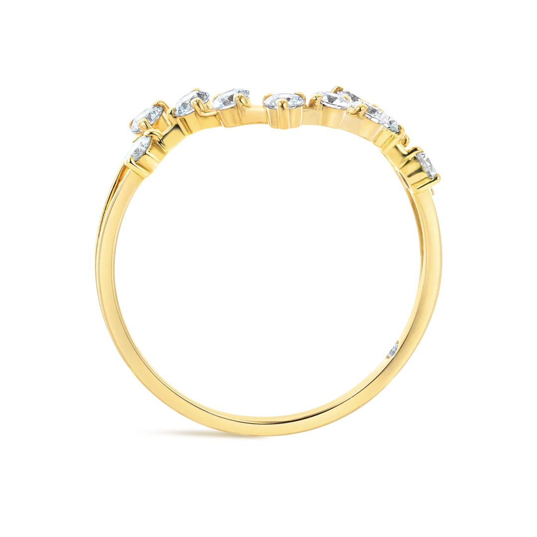 Pisces Constellation Ring Yellow Gold - Image 3