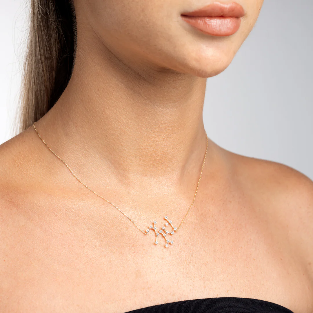 Sagittarius Constellation Pendant Yellow Gold - Image 3