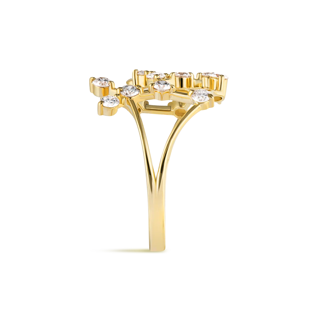Sagittarius Constellation Ring Yellow Gold - Image 4