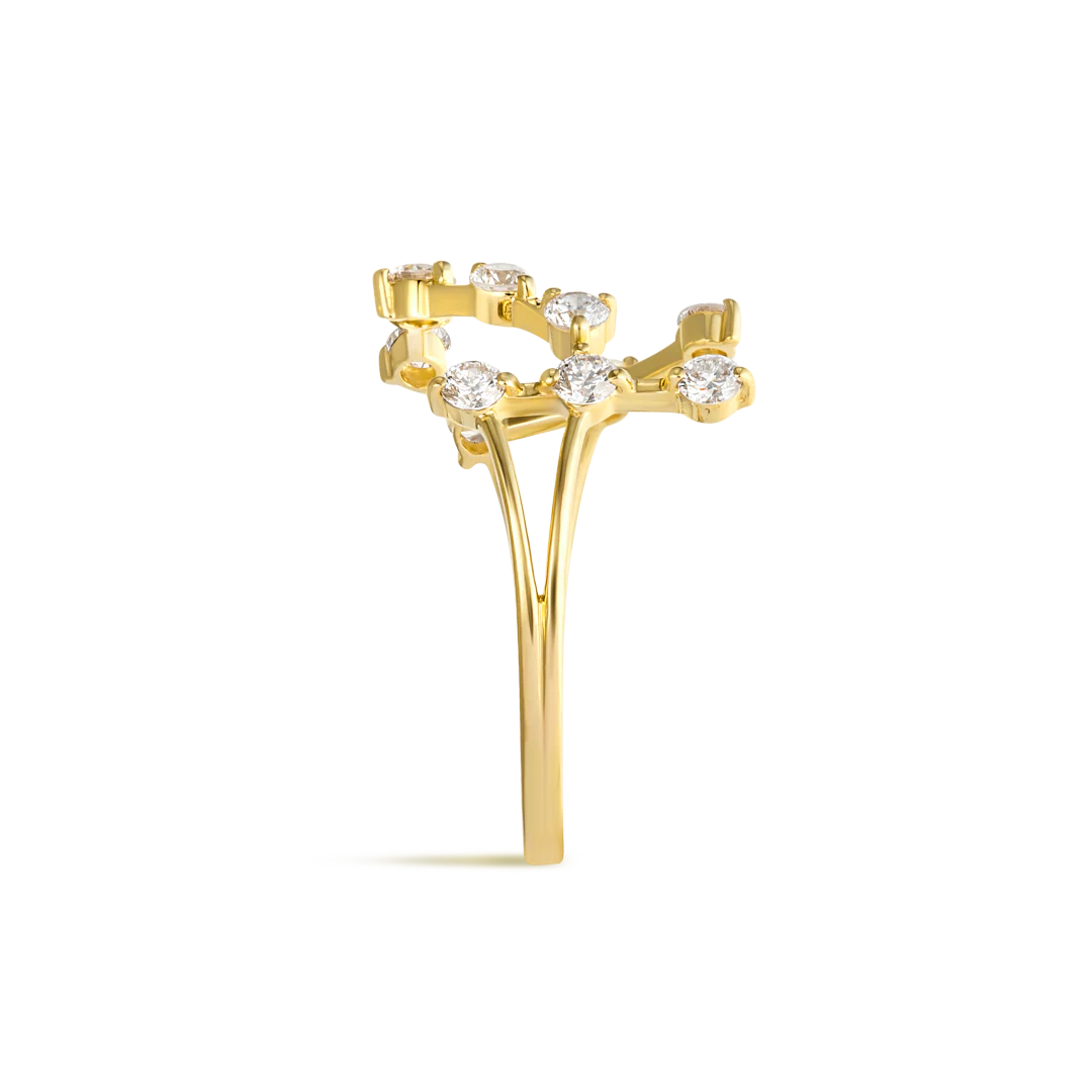 Scorpio Constellation Ring Yellow Gold - Image 4