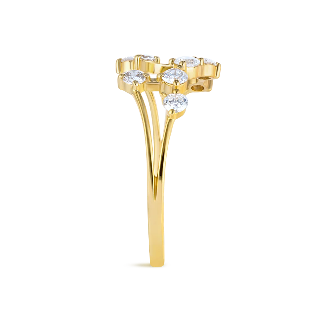 Virgo Constellation Ring Yellow Gold - Image 4